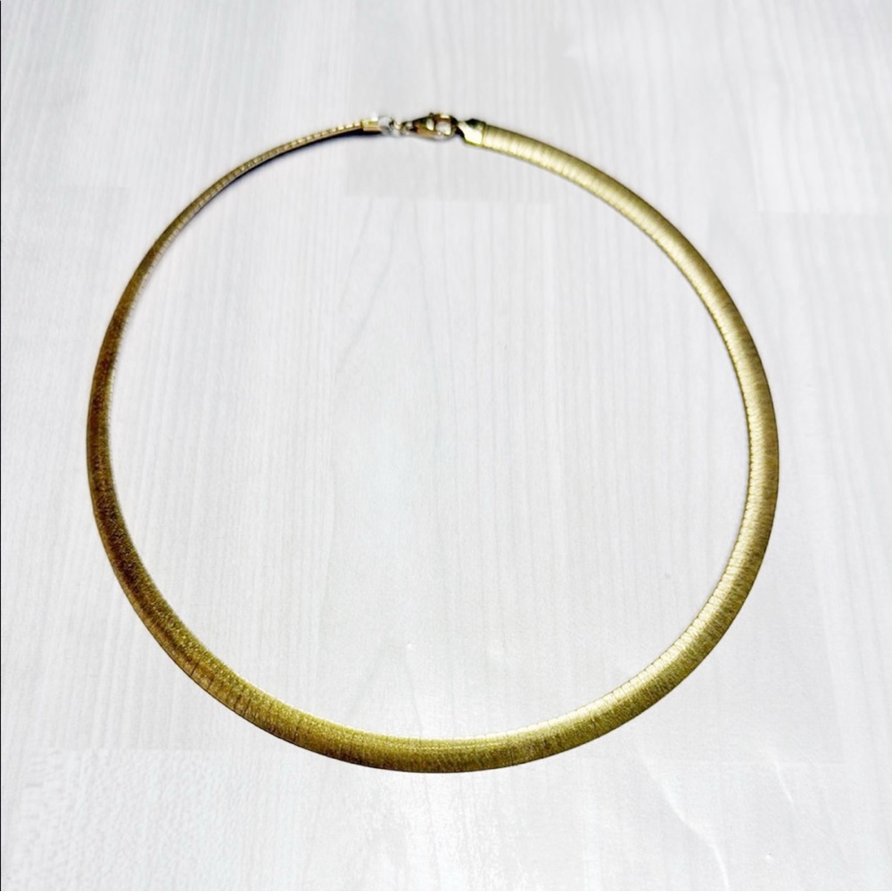 Reversible 14k Gold Vermeil 925 Sterling Collar Necklace